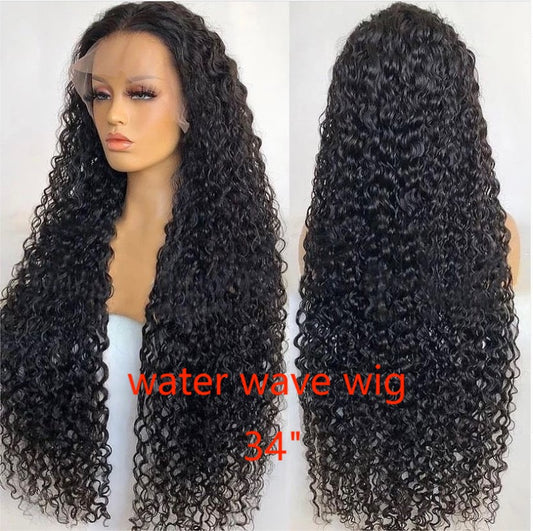 13*4 hd lace water wave wig 34”