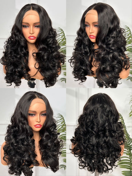 4*4 closure bouncy wig 18”