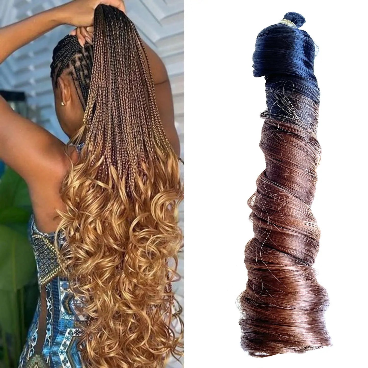 French curls Bouncy Braid Extensions