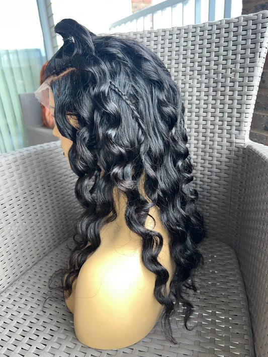 13*4 hd lace water wave wig 18”