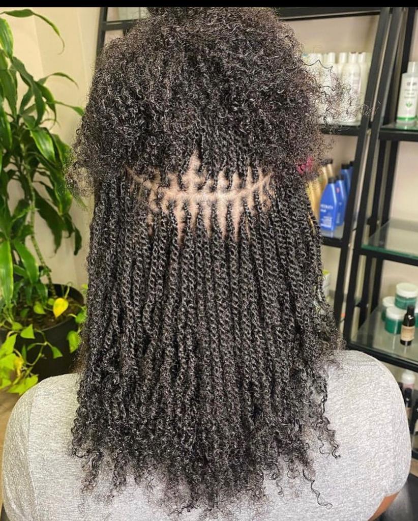 Micro locs(Kinky bulk human hair extensions )