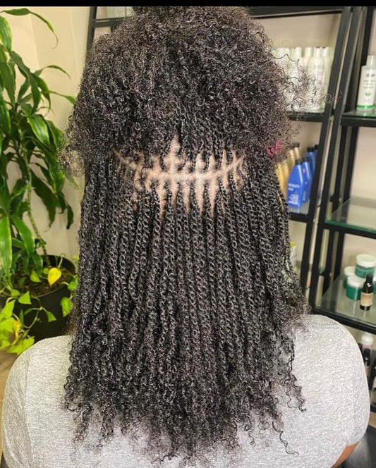 Micro locs(Kinky bulk human hair extensions )