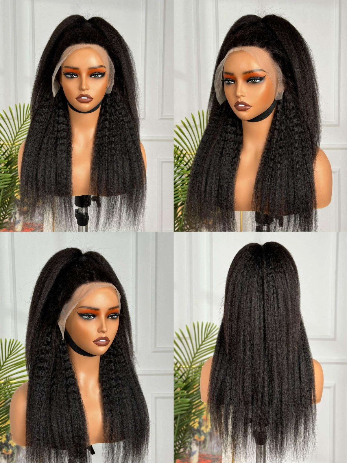 13*4 frontal kinky straight wig18”