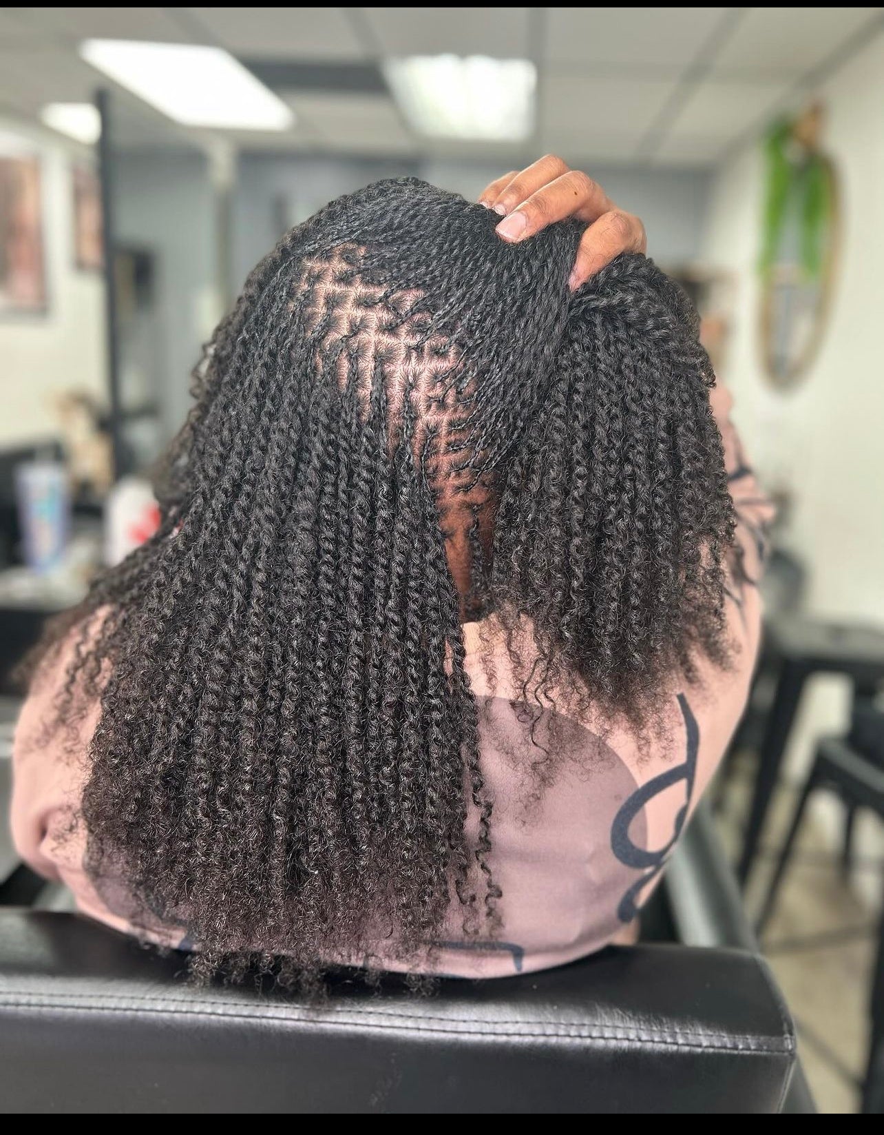 Micro locs(Kinky bulk human hair extensions )