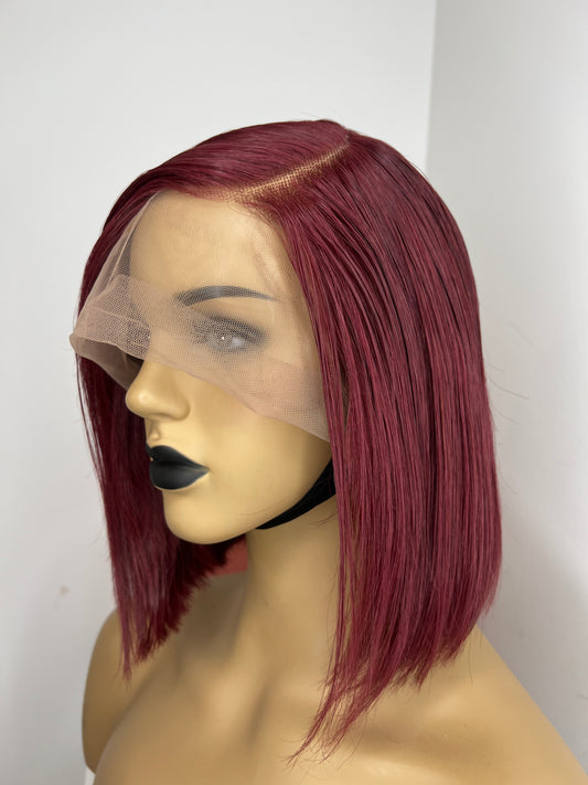 Red T Frontal Bob Wig 10”