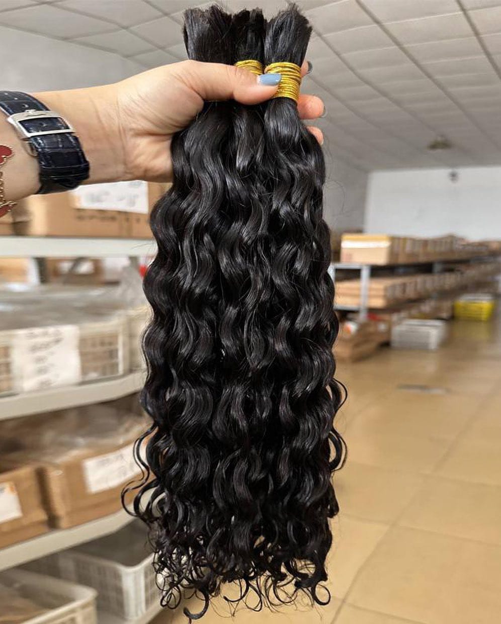 Raw human hair bulk