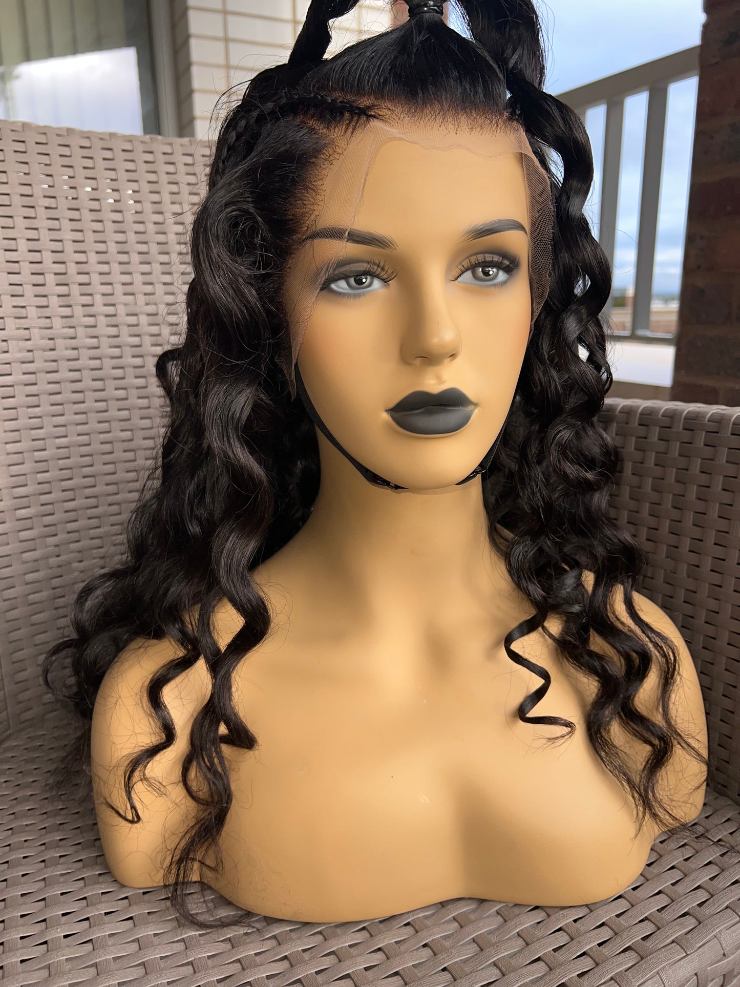 13*4 hd lace water wave wig 18”