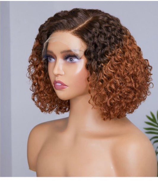 HD T-part Deep Curl Wig 10”