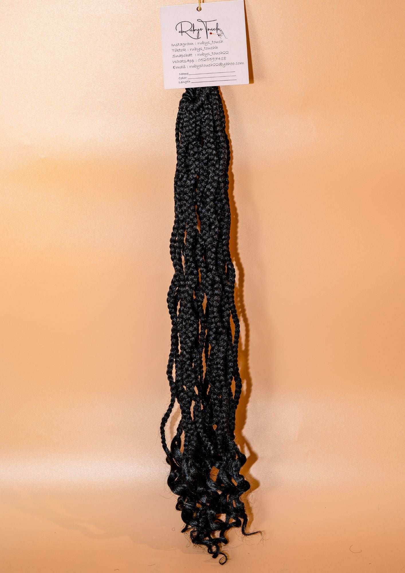 Crochet braids with curls