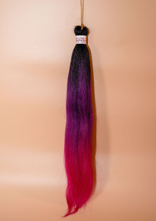 Braid extensions- SS Black & Fuchsia Pink